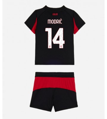AC Milan Luka Modric #14 Replika Hemmatröja Barn 2025-26 Kortärmad (+ Korta byxor)